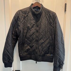 Ralph Lauren Black Quilted Bomber Jacket